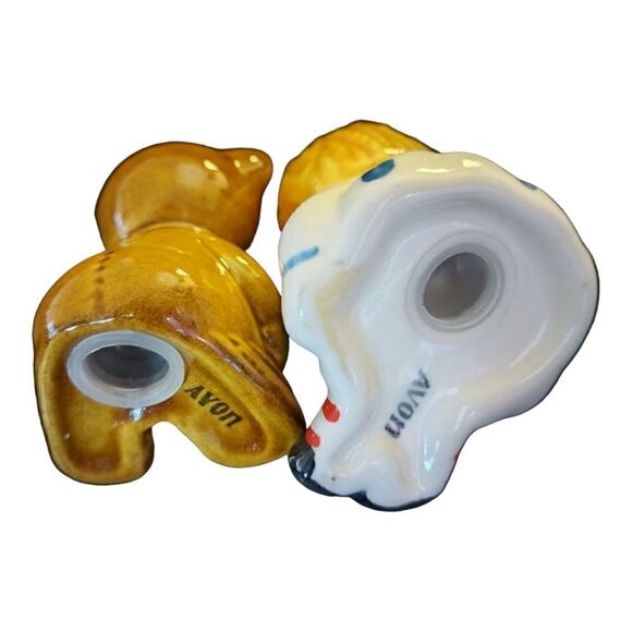 AVON  RAGGEDY ANN & TEDDY SALT& PEPPER Shaker WEISS Painted  BRAZIL CERAMIC - Picture 7 of 8